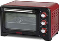 Girmi FE20 Forno Elettrico, 1380 W, 20 Litri, Termostato regolabile 230°, Luce interna, Griglia Inox, Timer 60 min, 4 resistenze riscaldanti, Accesori inclusi Rosso