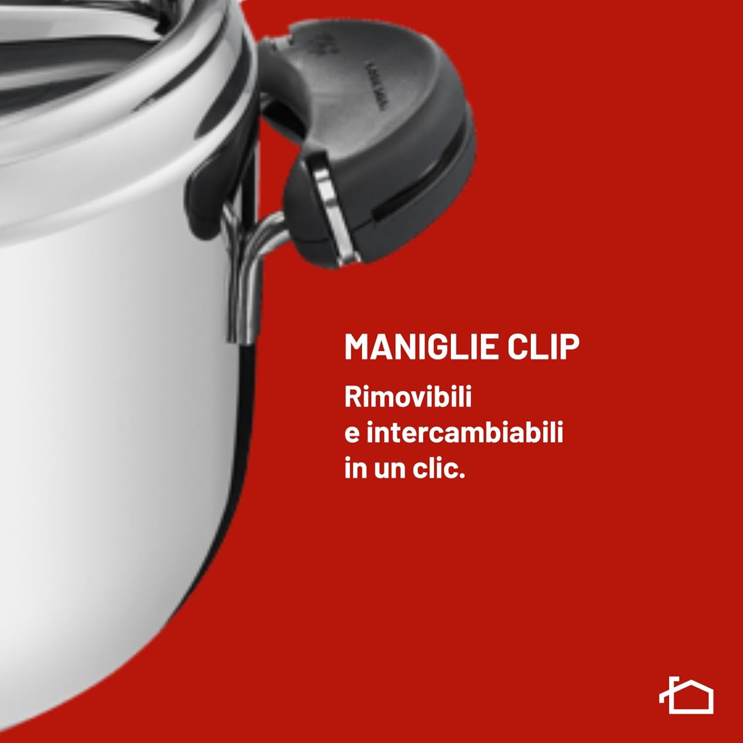 Lagostina Mia Pentola a Pressione 7 L in Acciaio Inox 18/10 Ø 22 cm, Pentola Induzione e Gas, Coperchio con Apertura Facilitata, Fondo a tre Strati, Lavabile in Lavastoviglie