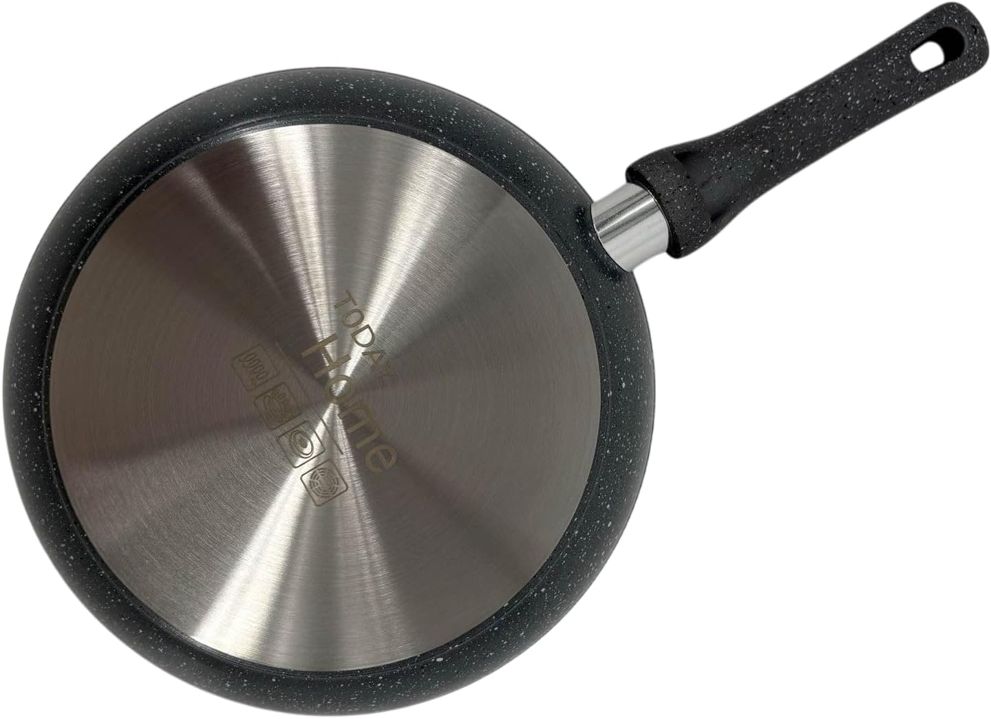 Padella Antiaderente Effetto Pietra, Lady Stone,28cm, Rivestimento Antiaderente PFOA Free,Adatta a Tutti i Piani e Induzione,Manico Ergonomico,Fondo Full Induction,Colore Grigio Granito
