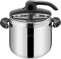 Lagostina Mia Pentola a Pressione 7 L in Acciaio Inox 18/10 Ø 22 cm, Pentola Induzione e Gas, Coperchio con Apertura Facilitata, Fondo a tre Strati, Lavabile in Lavastoviglie