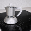 Today Home Caffettiera Moka per Induzione, 2 Tazze, Alluminio, con Manico Ergonomico, Colore Silver Metallizzato, Argento, Design Elegante