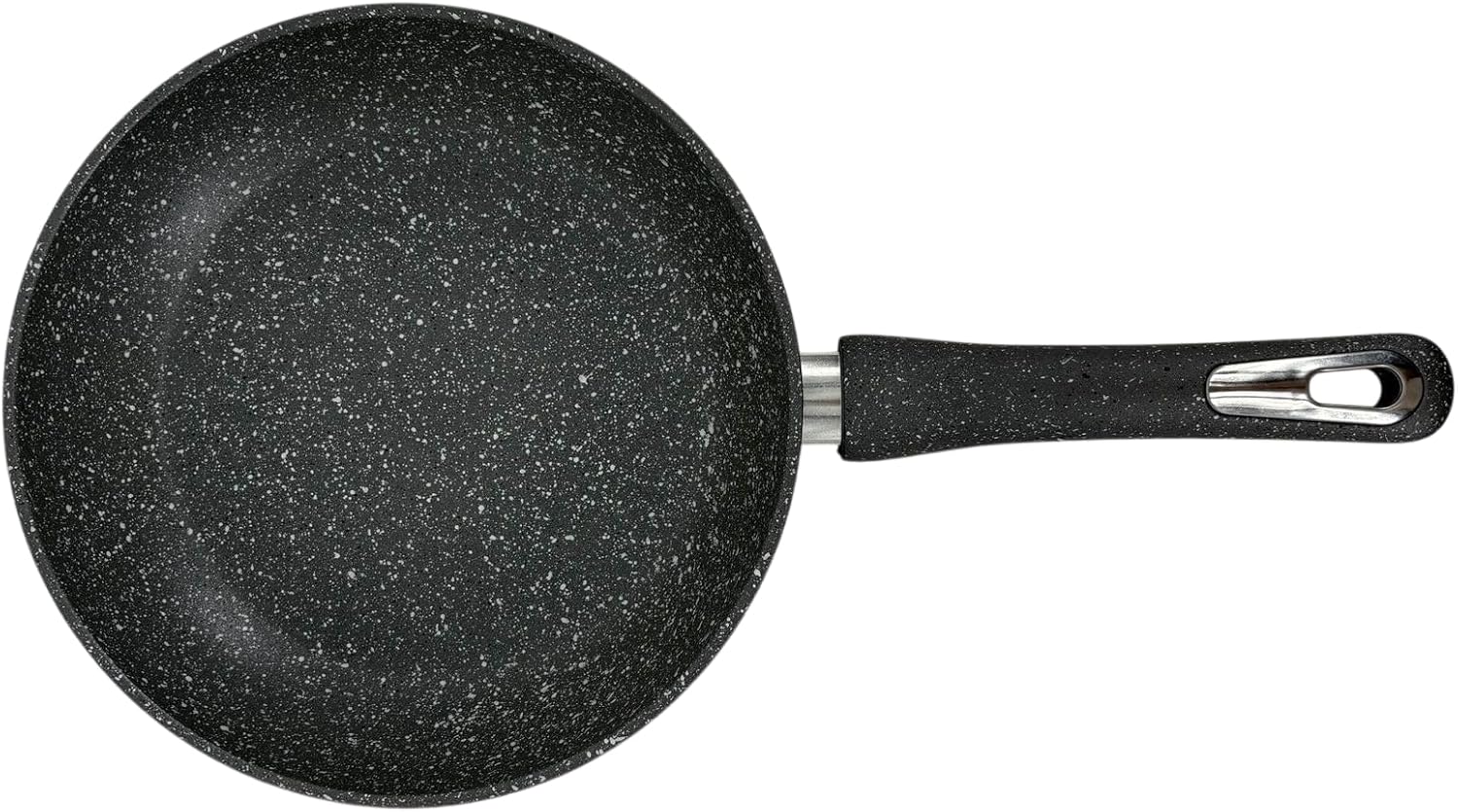 Padella Antiaderente Effetto Pietra, Lady Stone,28cm, Rivestimento Antiaderente PFOA Free,Adatta a Tutti i Piani e Induzione,Manico Ergonomico,Fondo Full Induction,Colore Grigio Granito