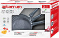 Aeternum, Madame Petravera 3.0, Tris Padelle 20/24/28 cm, Alluminio, Full Induction, Adatte all'induzione, Grigio Petravera