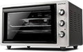 G3 Ferrari G10153 Forno Elettrico Ventilato, Raggiunge fino a 300° C, 5 modalità di cottura, 1400 W, Vetro doppio, Timer 90 min, Accessori inclusi, Argento Nero